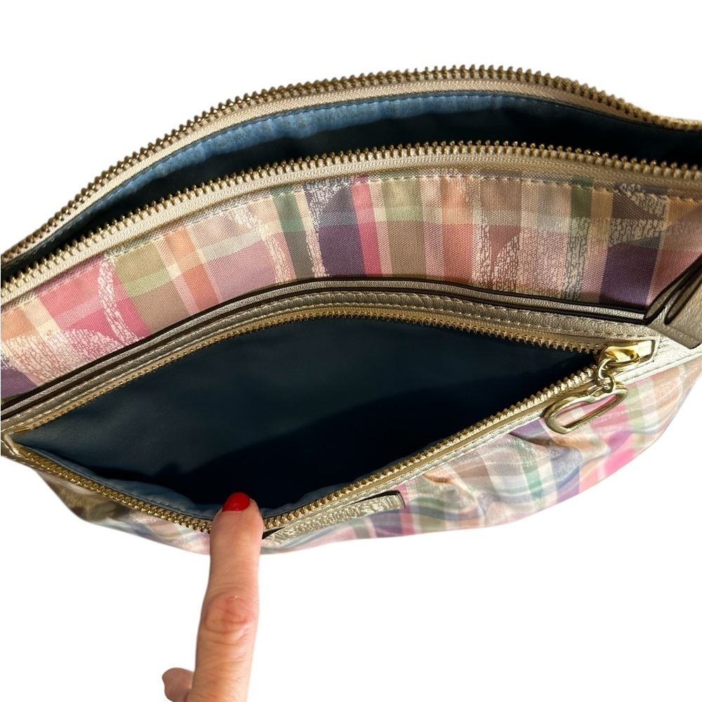 Coach Poppy Daisy Madras Signature Plaid Crossbody - Picture 10 of 17
